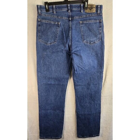 Wrangler Five Star Men's Jeans Regular Fit - Dark Stonewash Size 36 x 32 - Picture 5 of 9